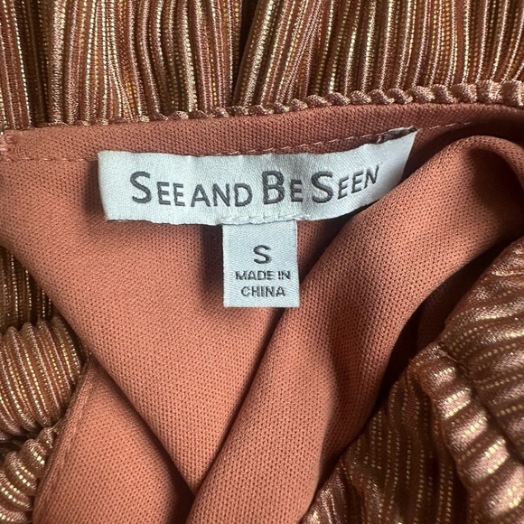 See and Be Seen Bronze Maxi Dress. Size Small. - Picture 6 of 8